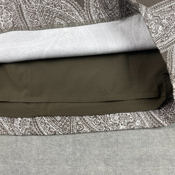 Banana Republic‎ Skirt Womens 14 Brown Pencil Lined Paisley Pockets Stretch - Picture 7 of 15